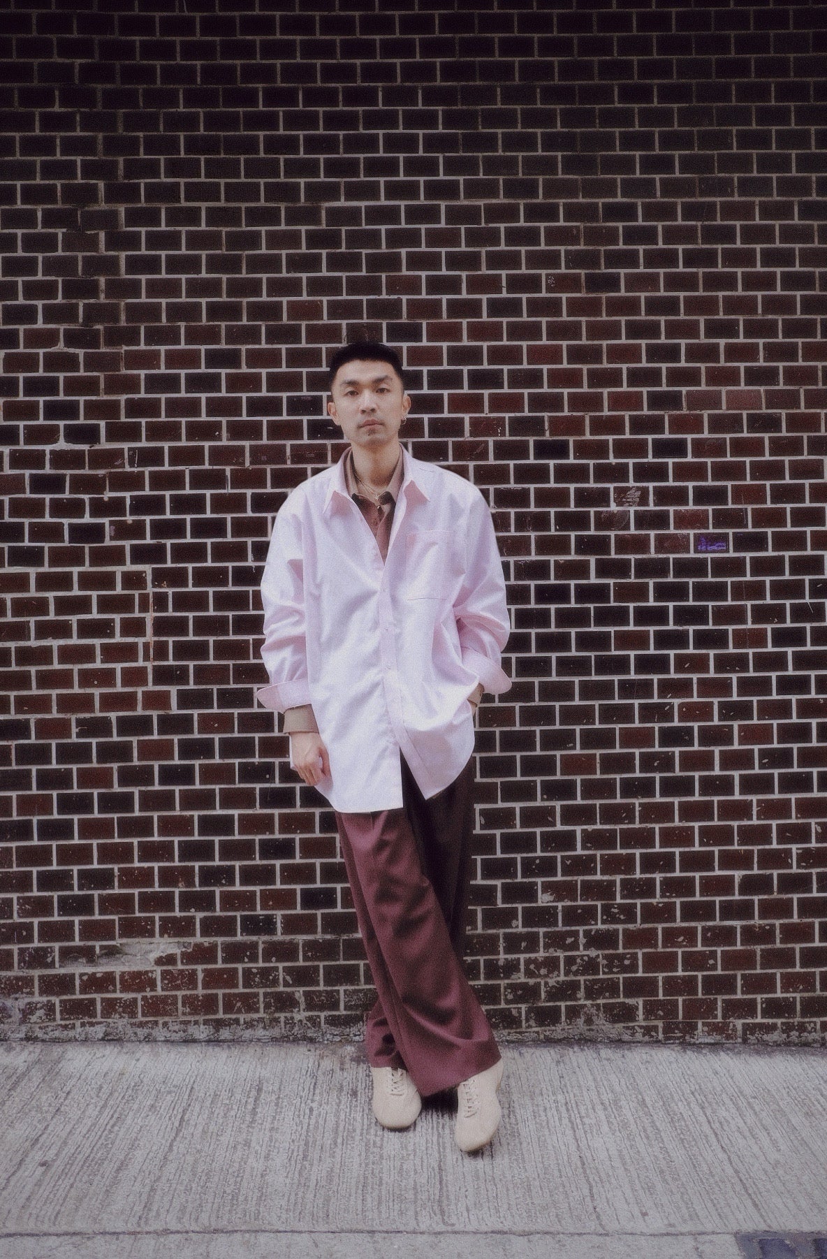 Leah Double Waist Band Trouser | Rum