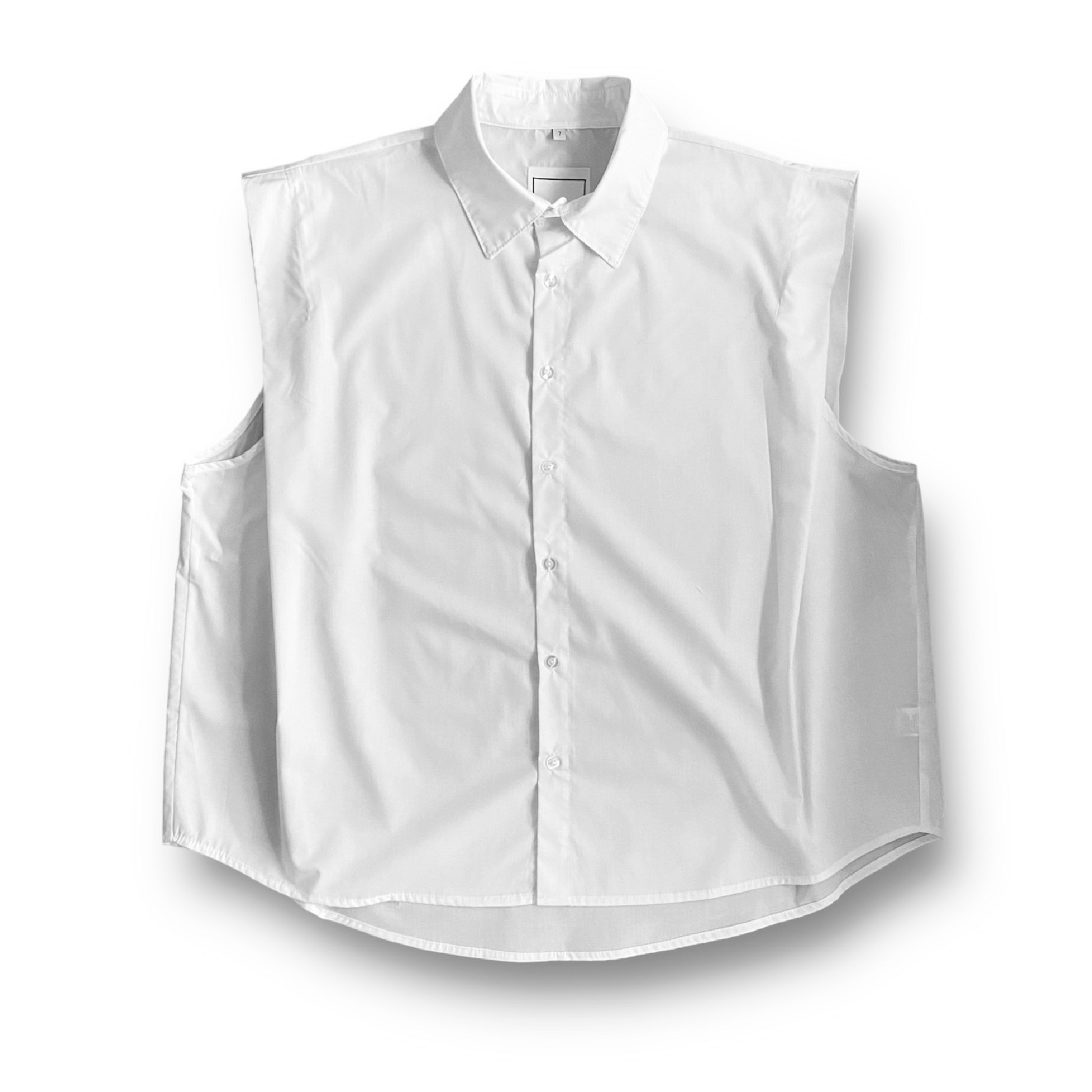 Andi Boxy Sleeves-less Shirt | White