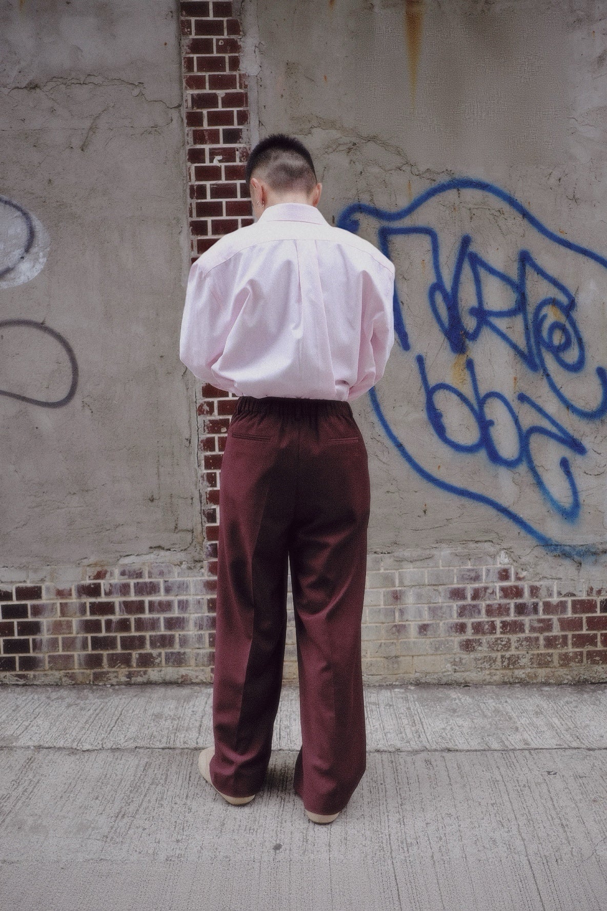 Leah Double Waist Band Trouser | Rum