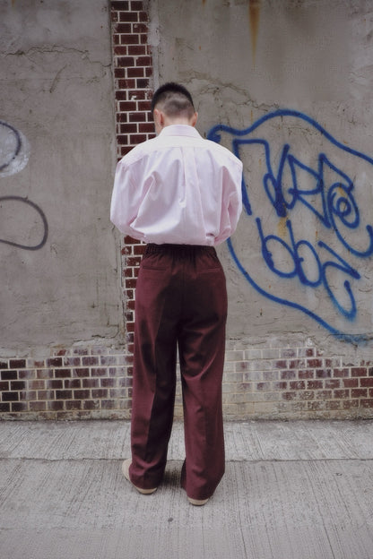 Leah Double Waist Band Trouser | Rum