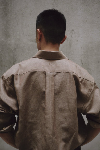 Tyler Shaped Over-shirt | Beige