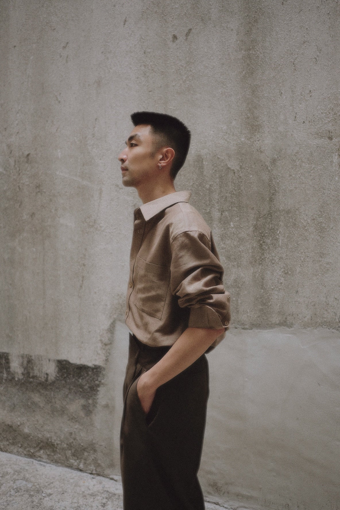 Tyler Shaped Over-shirt | Beige