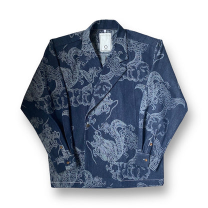 Bergen Dragon Pattern Jacket | Indigo