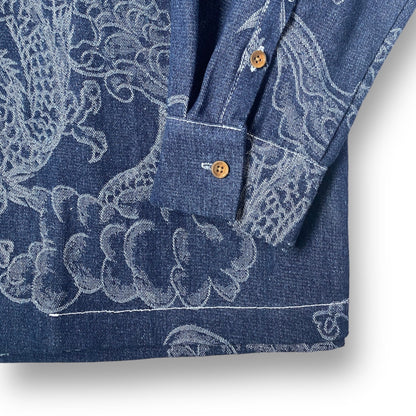 Bergen Dragon Pattern Jacket | Indigo