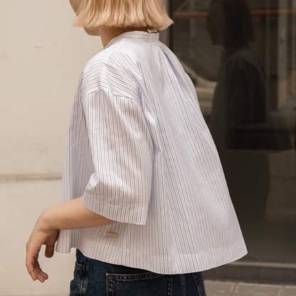 Medi Cropped Shirt | Light Blue