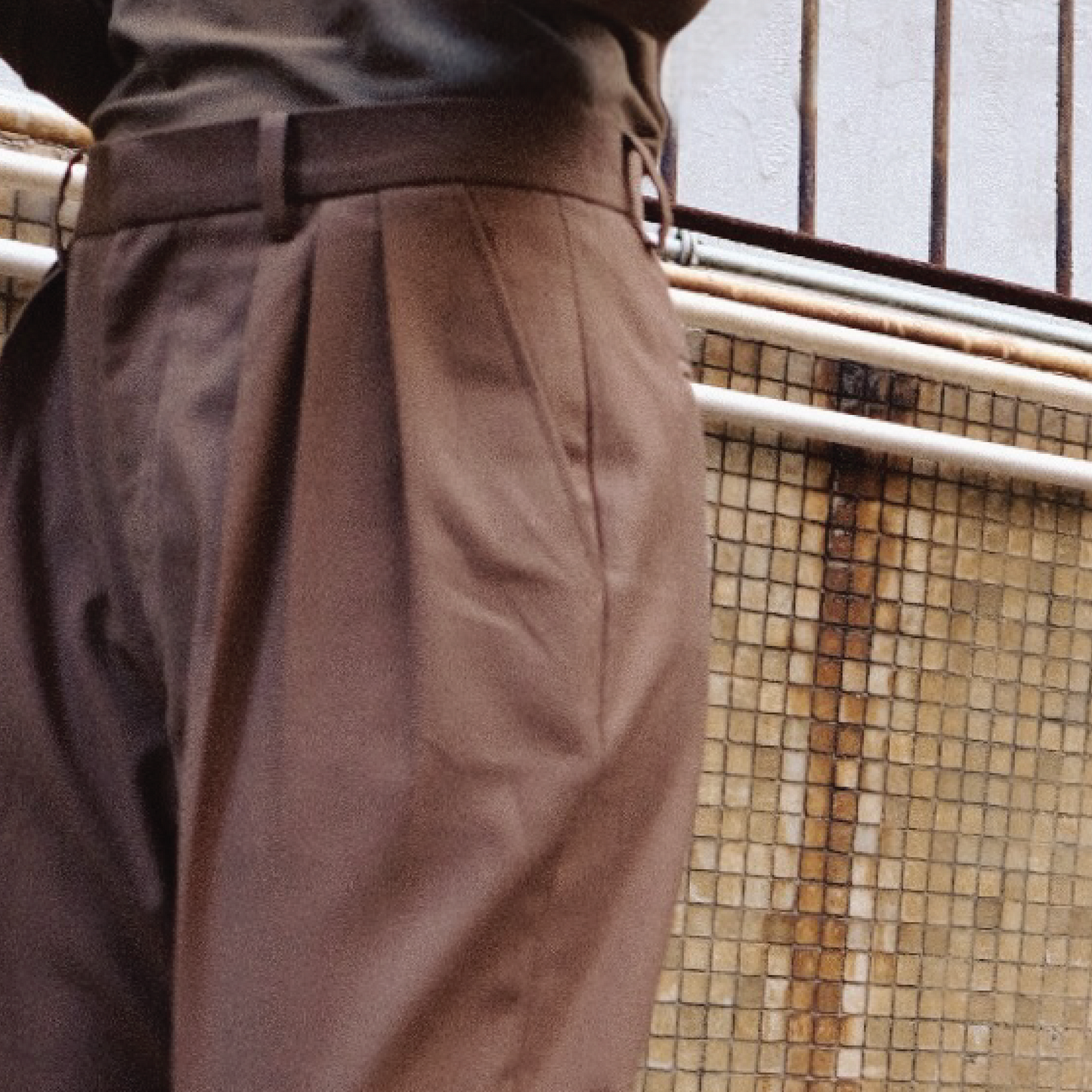 Cory Pleated Tailored Trousers | Earth