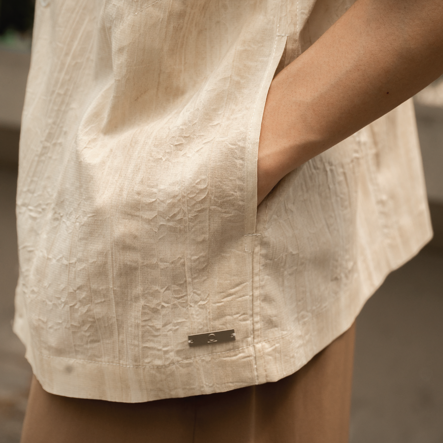 Oakes Textured Shirt | Wheat