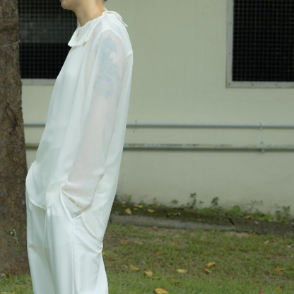 Torin Stand Collar Shirt | Off White