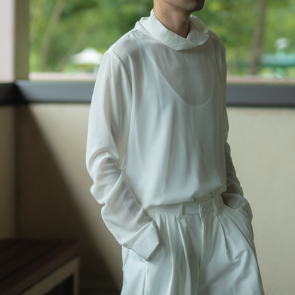 Torin Stand Collar Shirt | Off White